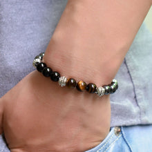 Spirit Protection Bracelet - Tiger Eye, Hematite and Obsidian Bracelet - Giveably