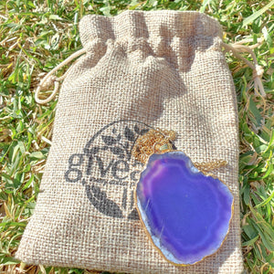 Purple Agate Power Necklace - Giveably
