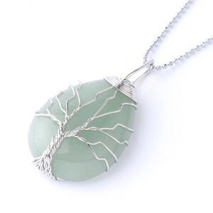 Aventurine Tree of Life Necklace - Aventurine Necklace - Giveably